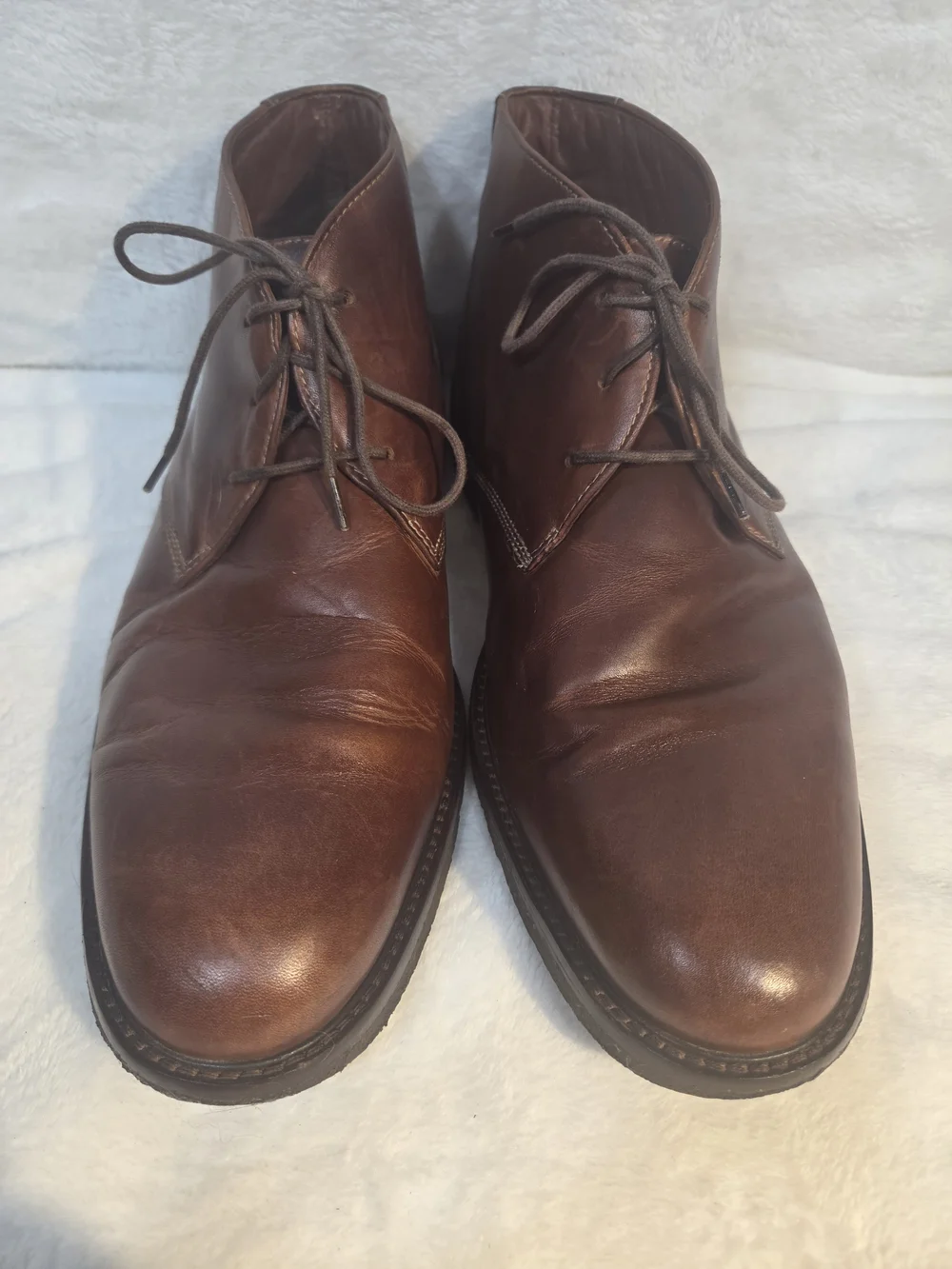 Johnston & Murphy Men's Brown Leather Chukka Boots